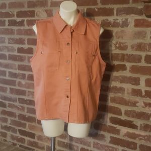 Peach colored vest